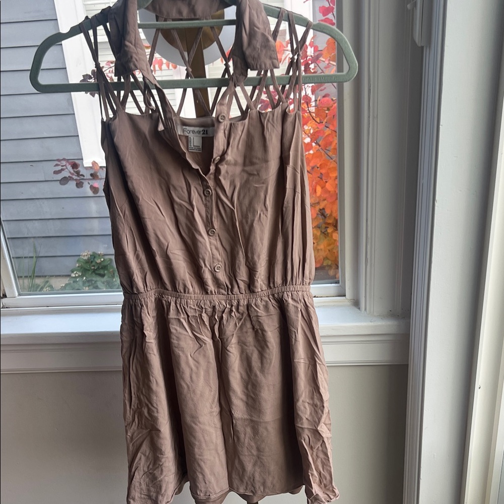 Forever 21 Tan Strappy Dress